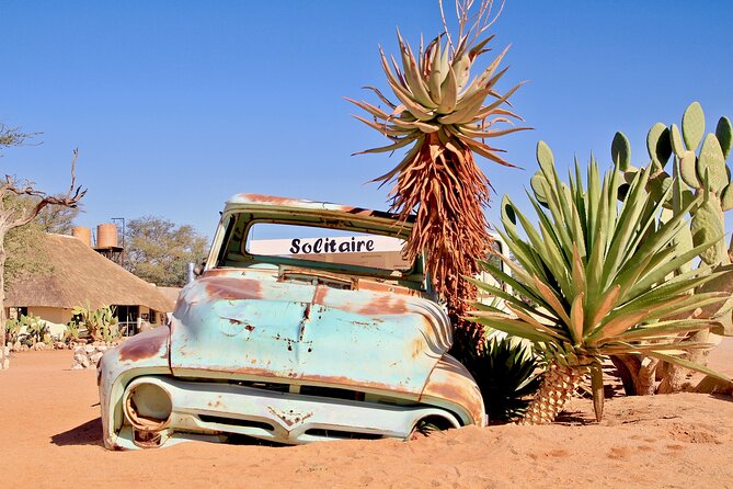 9 Day Etosha, Skeleton Coast and Sossusvlei Camping and Lodge Safari - Day 1 in Namibia: Windhoek pickup, Okahandja crafts, and Mount Etjo rhino country