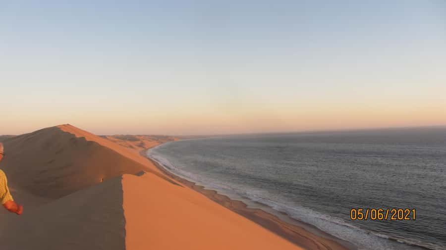 From Walvis Bay: Sandwich Harbour World Heritage Site - Optional sandboarding when conditions allow: for brave, lying down edition