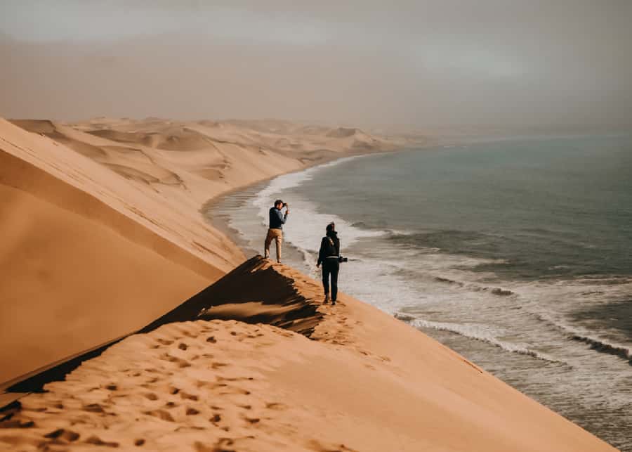 Sandwich Harbour 4x4 Guided Tour - Walvis Bay Lagoon: flamingos, pelicans, and terns up close