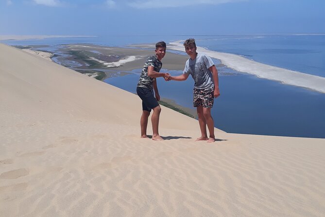Scenic Sandwich Harbour Tour - Stop 2: Walvis Bay Lagoon Ramsar Wetlands and a Focused Flamingo Look