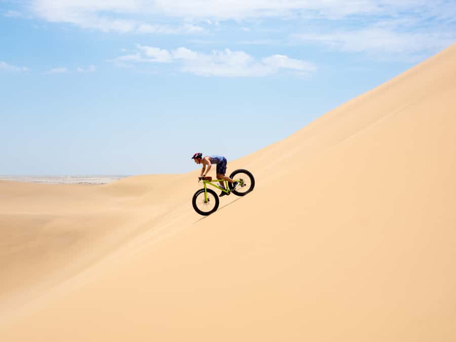 Swakopmund: Scenic Desert Bike Tour - Downhill thrills on larger dunes: fun with control